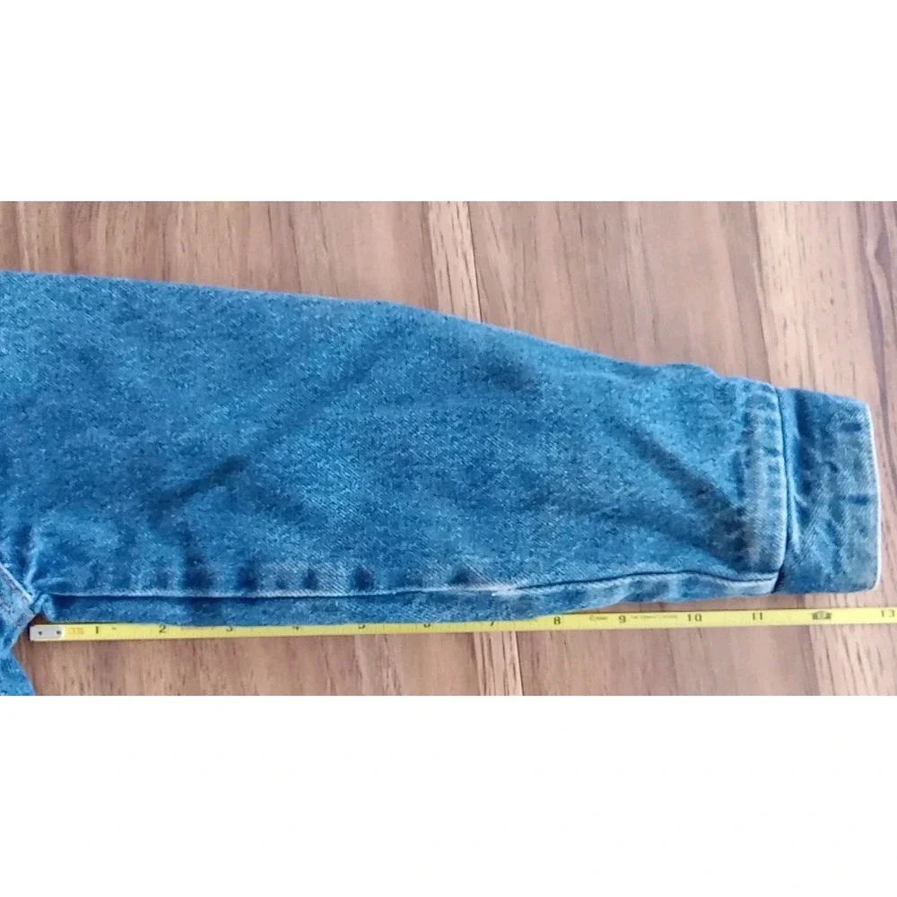OshKosh B'Gosh Flannel lined Kids denim jacket No Size Tag - See measurements